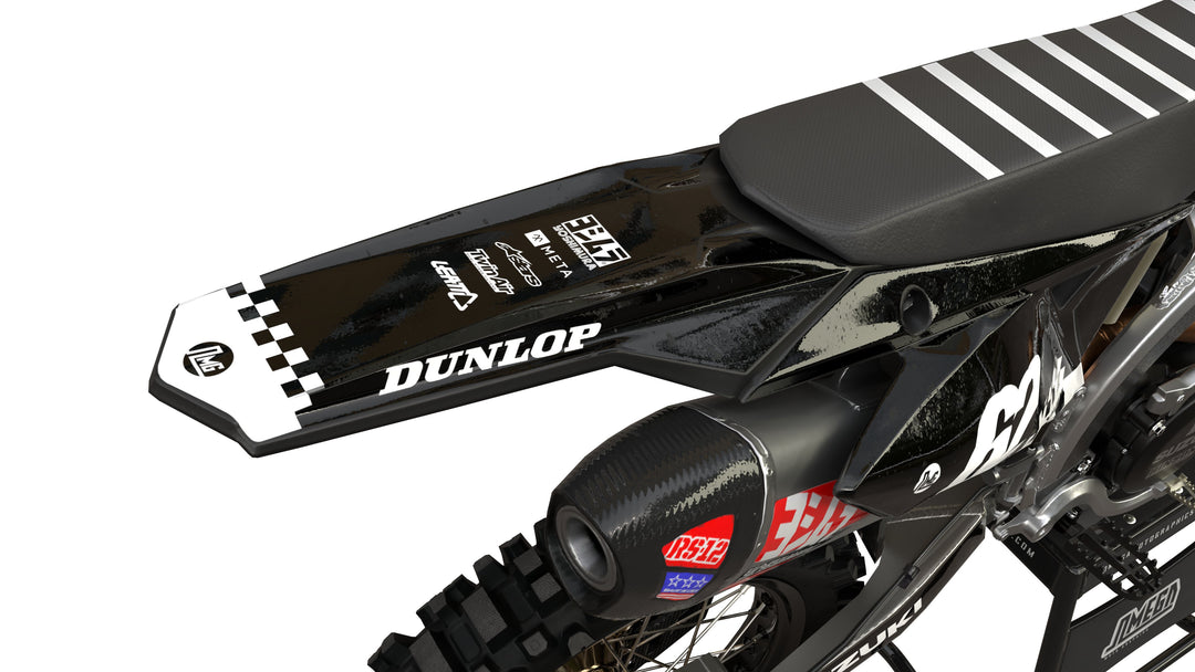 Suzuki Black Retro Graphics Kit