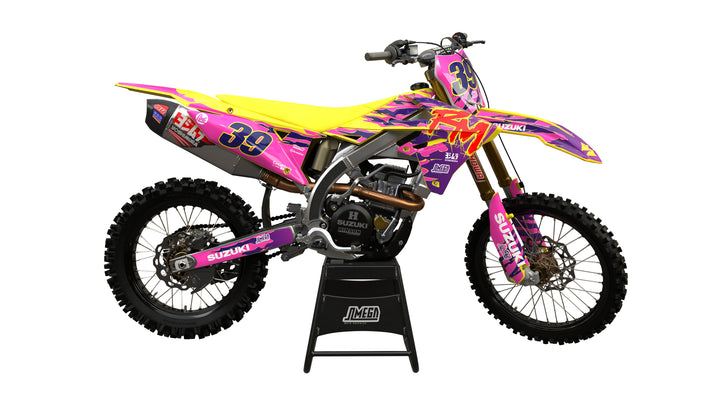 Suzuki Pink Retro Graphics Kit