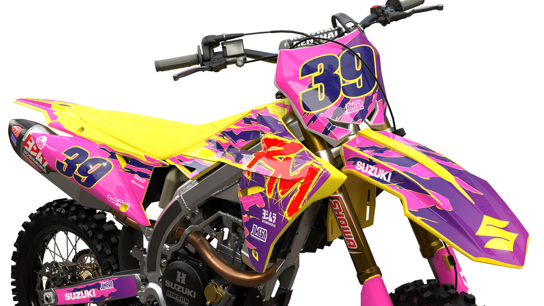 Suzuki Pink Retro Graphics Kit