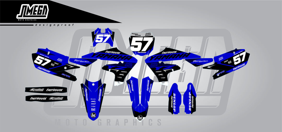 yamaha yz yzf blue boss graphics kit
