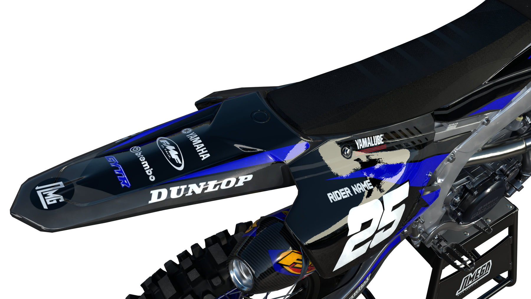Yamaha YZ YZF Black Factory Graphics Kit | Omega Moto Graphics