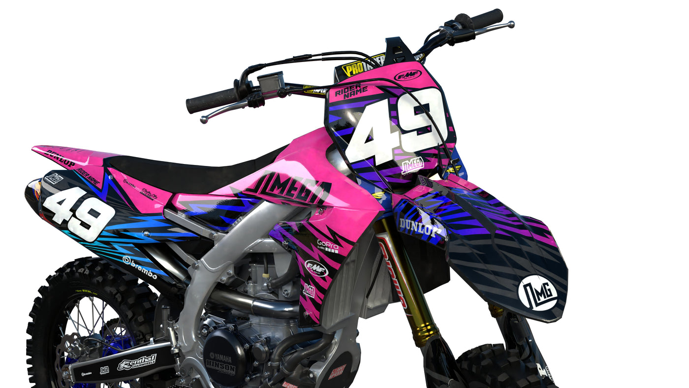 Yamaha YZ YZF Pink Concept Graphics Kit | Omega Moto Graphics
