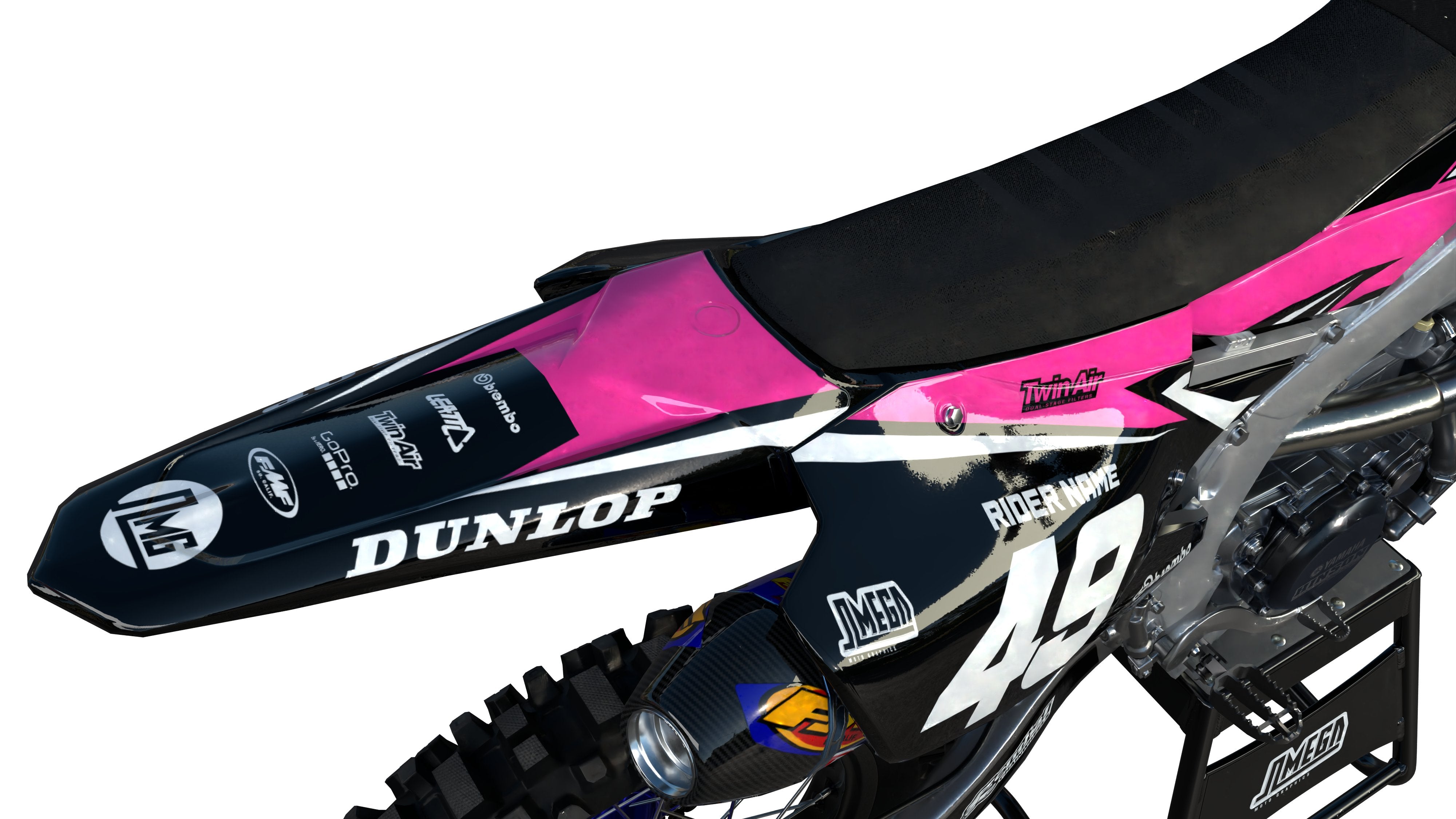 Yamaha Pink Factory Graphics Kit | MX Sticker Kit – Omega Moto