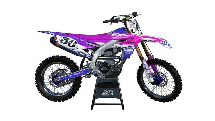 yamaha yz yzf pink retro graphics kit