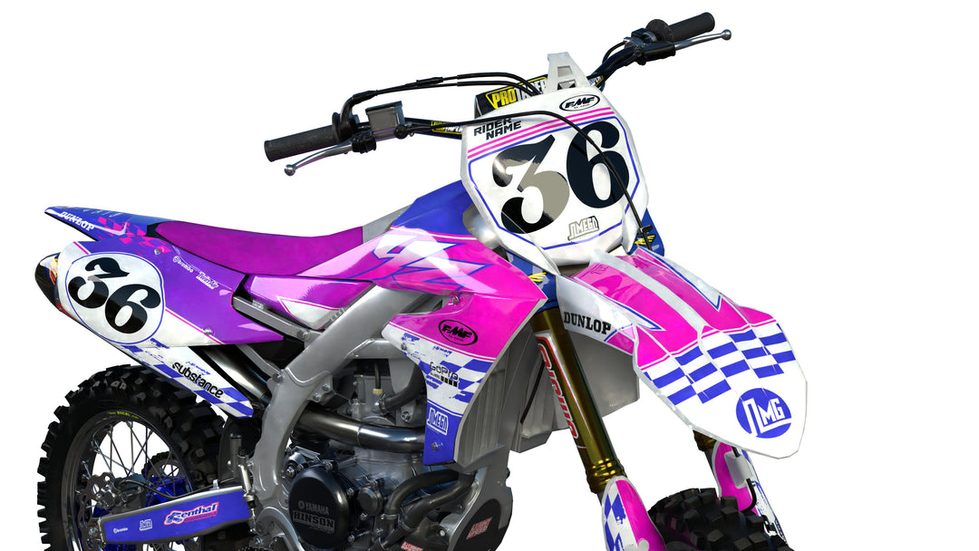 yamaha yz yzf pink retro graphics kit