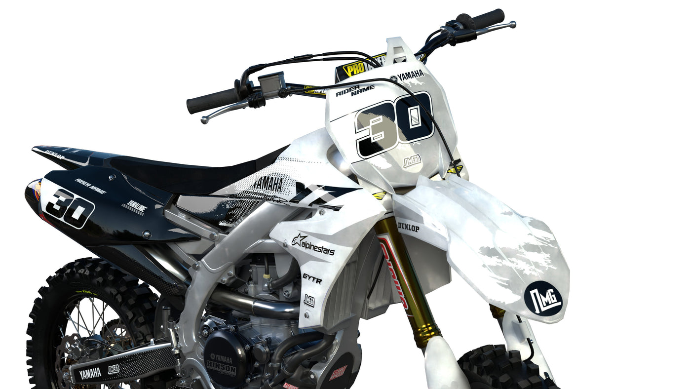 White Graphics Kit Yamaha YZ YZF White Concept Graphics Kit | Omega Moto Graphics