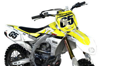 Yamaha White and Yellow Factory Graphics Kit