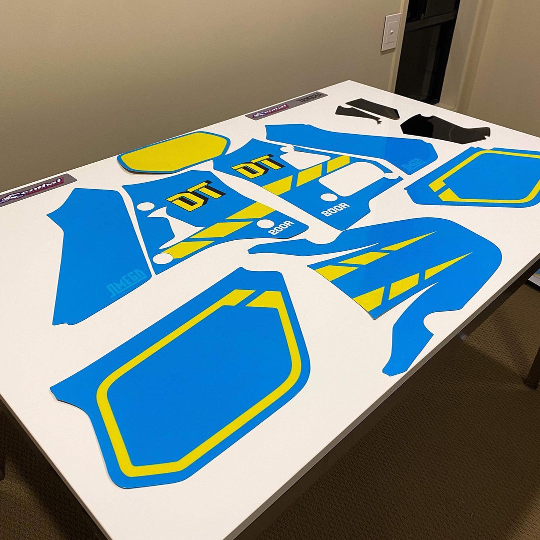yamaha dt200r original graphics (blue and yellow)