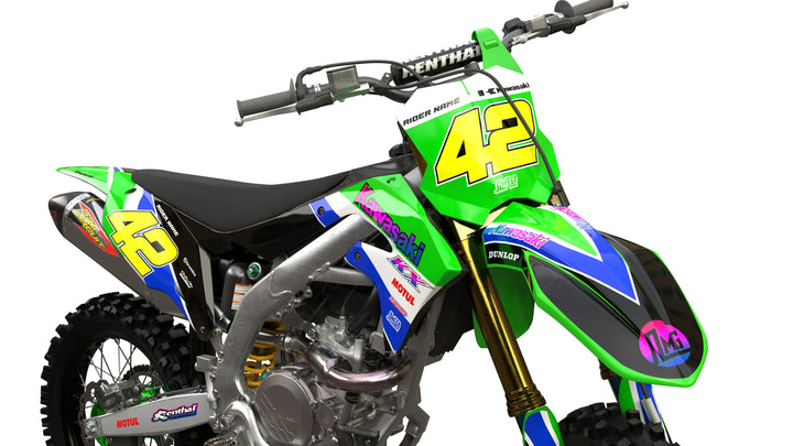 Kawasaki Green Retro Graphics kit