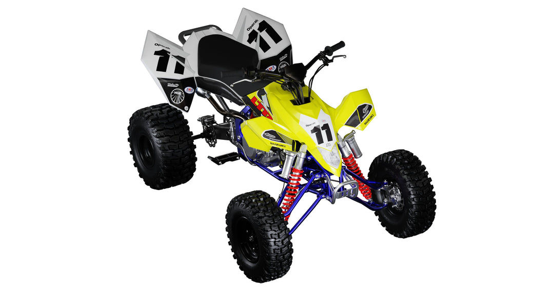 Quad Racing Yellow Shiny Yellow Quad Graphics Kit | Quad & ATV Stickers – Omega Moto Graphics