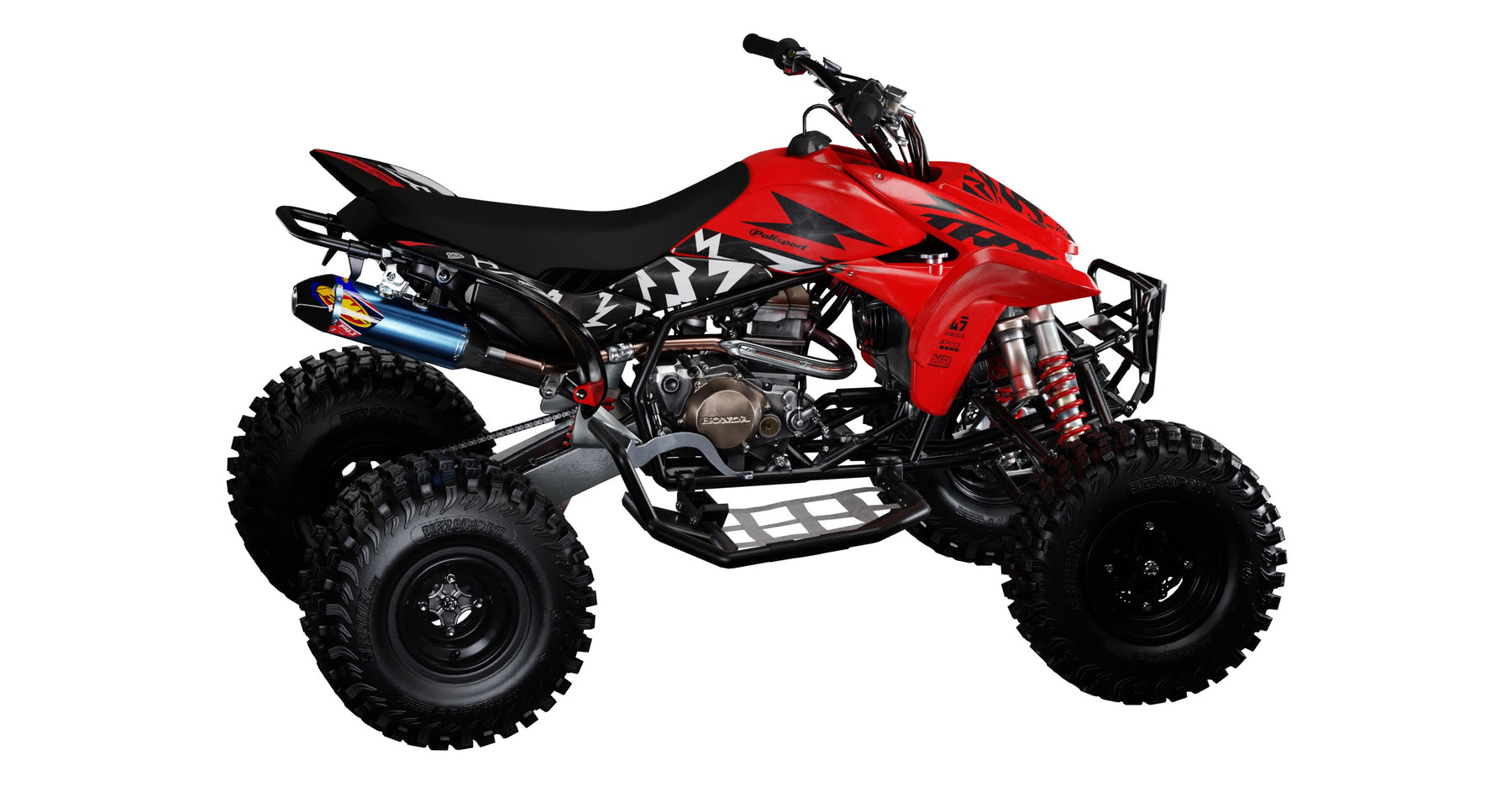 Red Thunder Quad Graphics Kit | ATV Graphics Kit – Omega Moto Graphics
