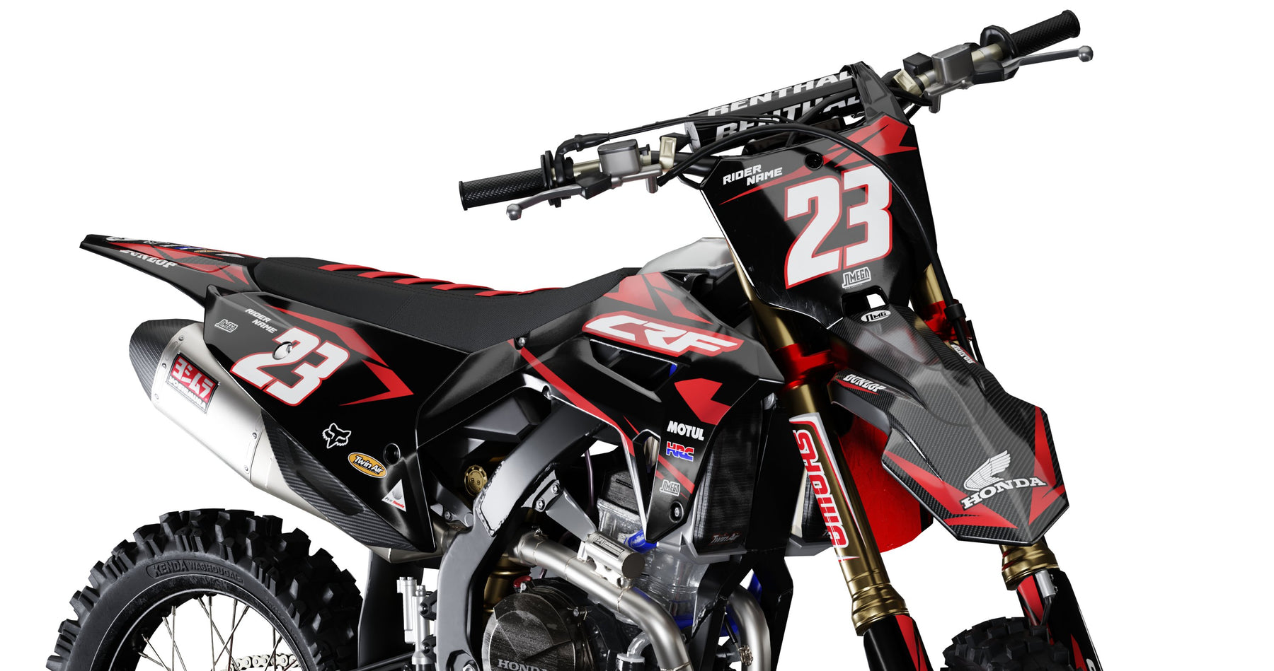 Red Rider Graphics Metallic Red Graphics Kit | Omega Moto Graphics