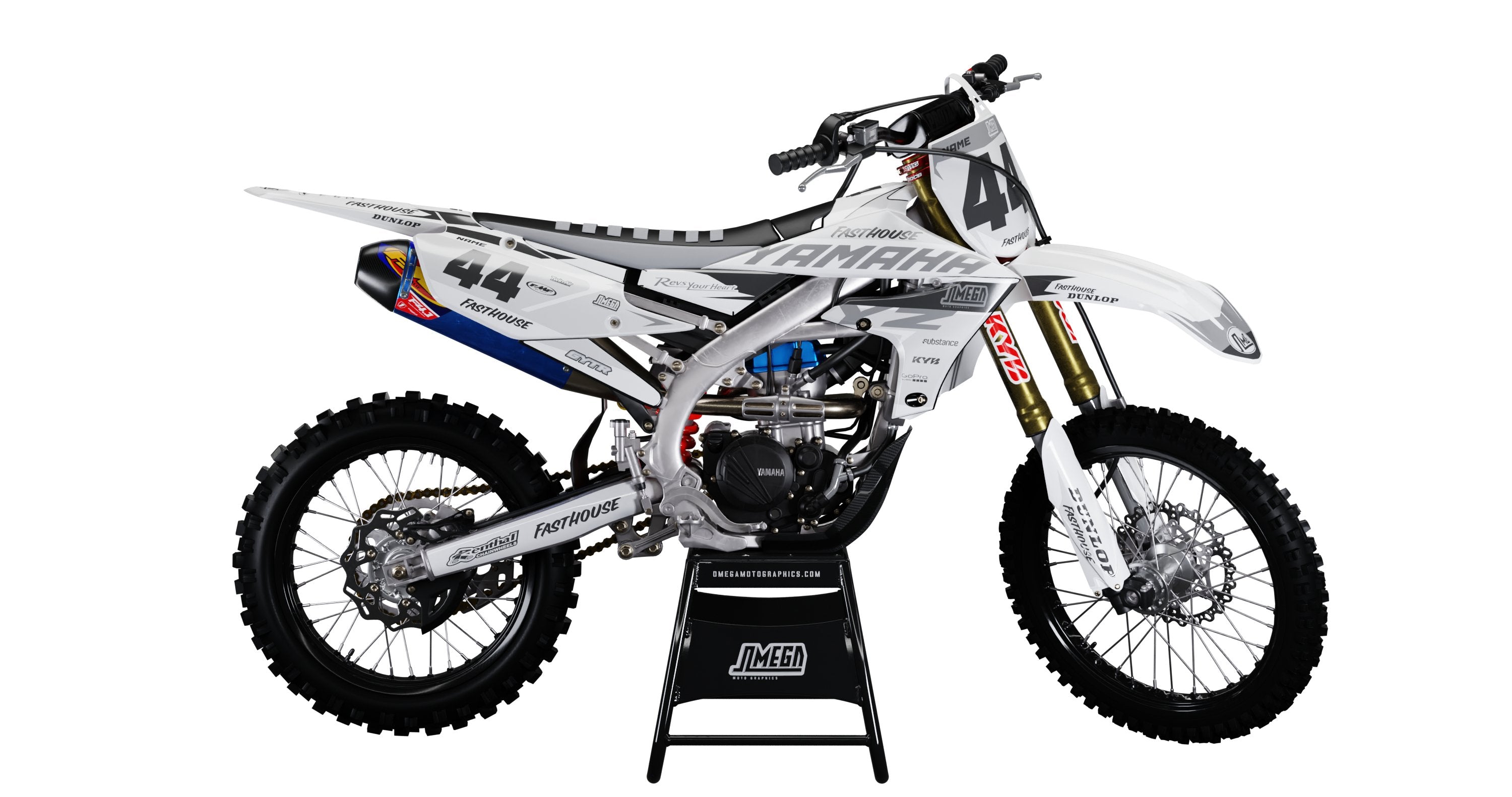 Yamaha YZ YZF White Flush Graphics Kit | Omega Moto Graphics