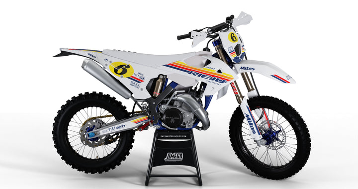 Rieju White Retro Graphics Kit