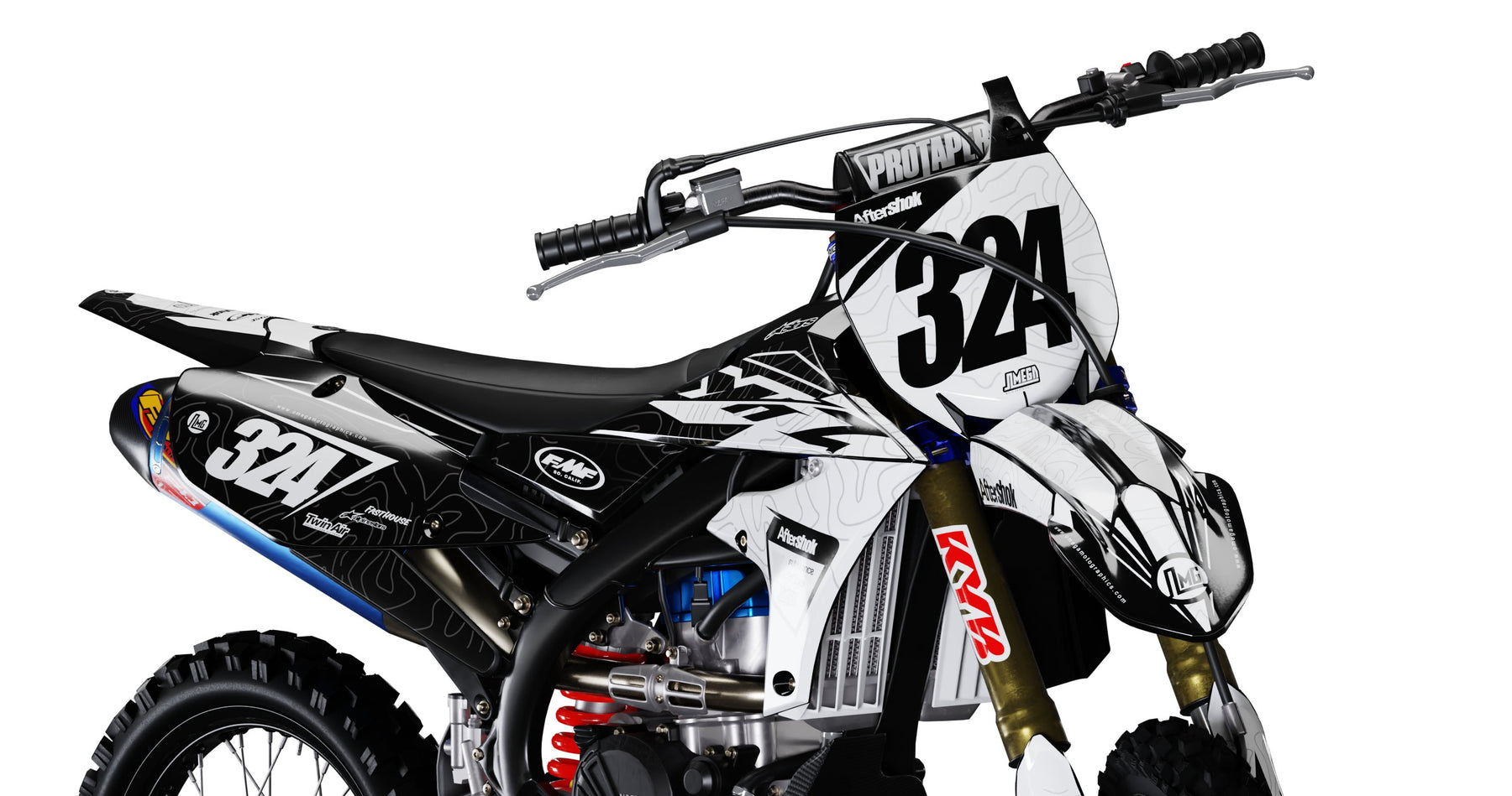 Yamaha Black Expansion Graphics Kit | Dirt Bike Stickers – Omega Moto ...