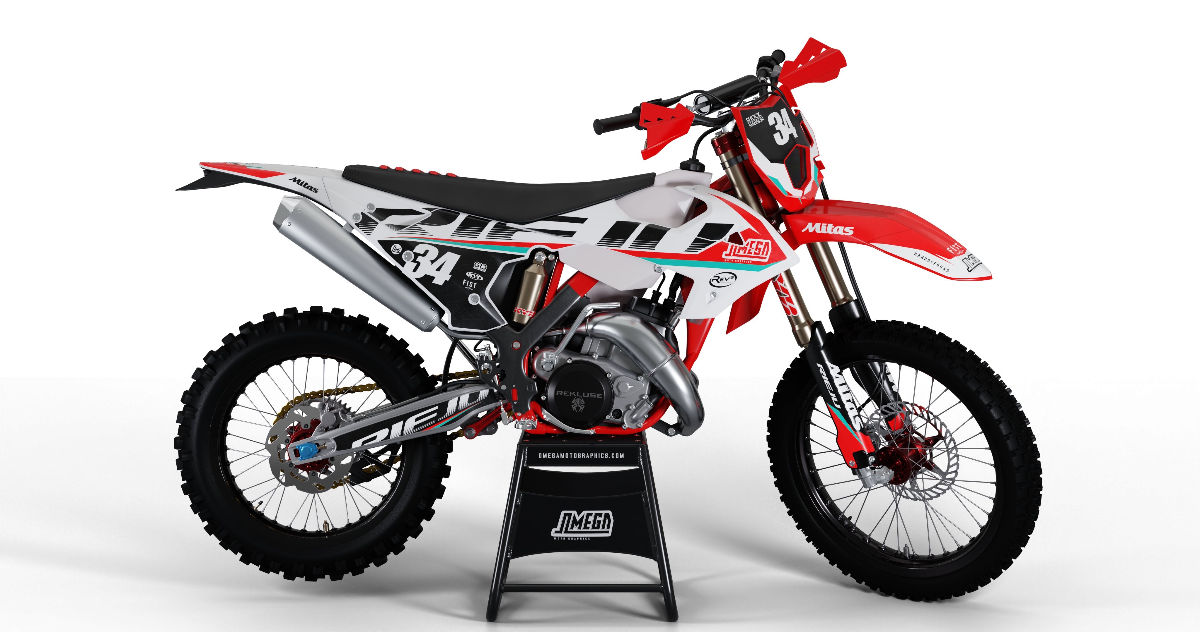 Rieju White Concept Graphics Kit | MX Sticker Kit – Omega Moto Graphics