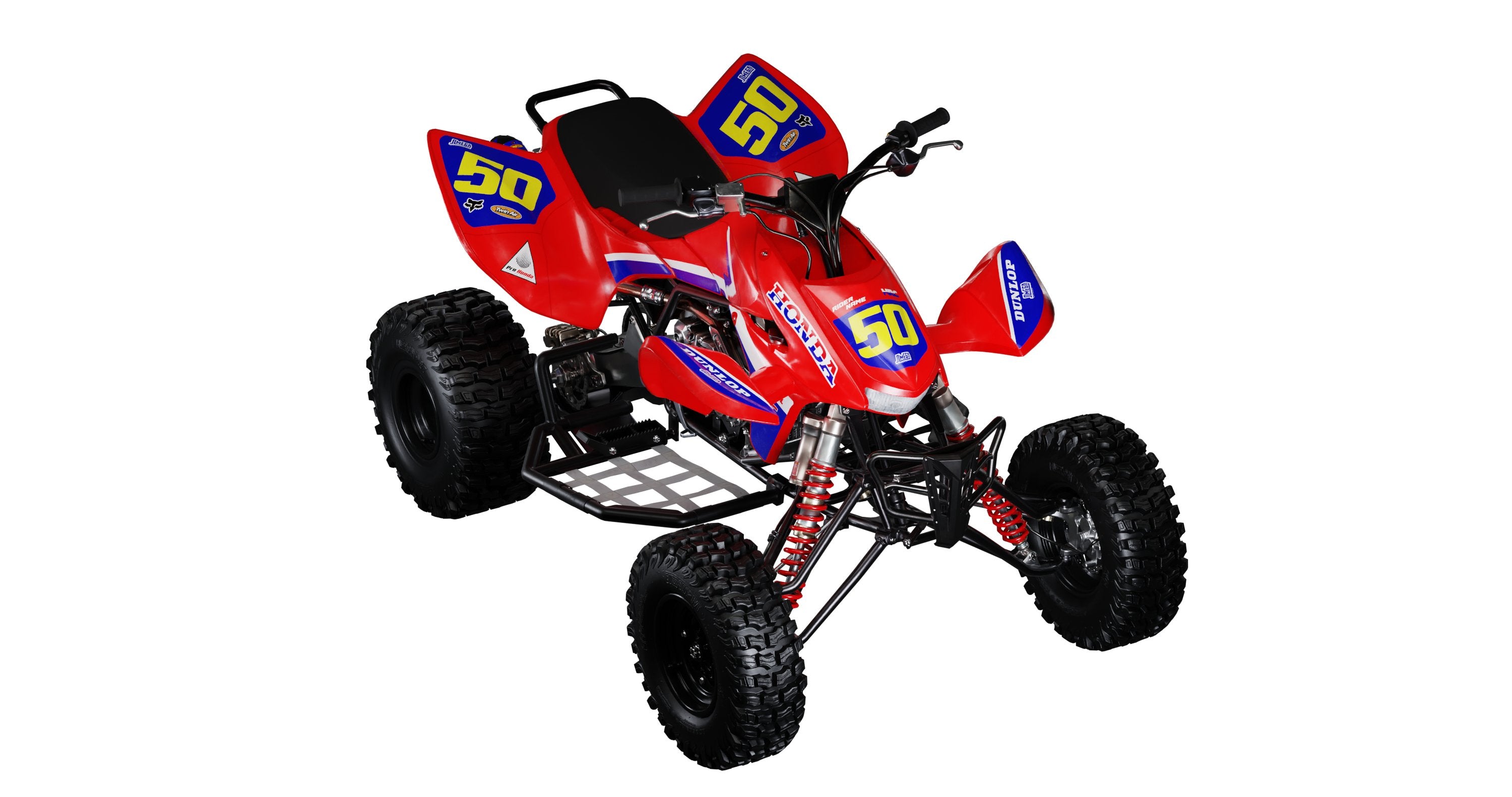 Classic Red Quad Graphics Kit | Quad & ATV Stickers – Omega Moto Graphics