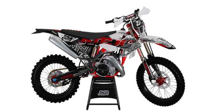 Chrome Black Retro Graphics Kit