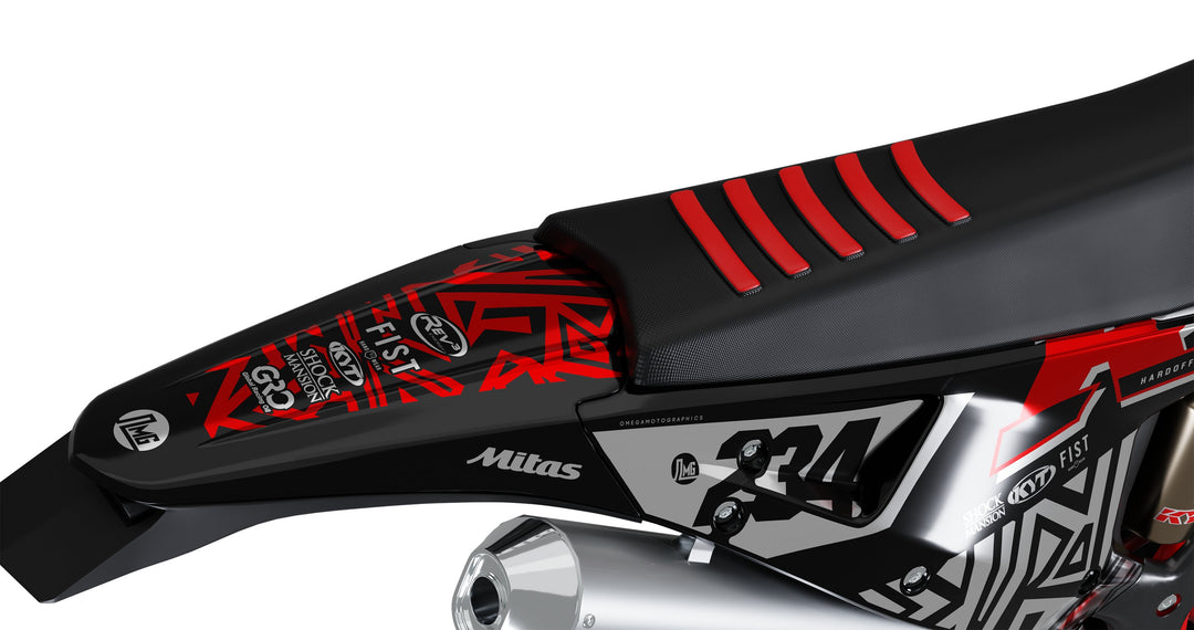 Chrome Black Retro Graphics Kit