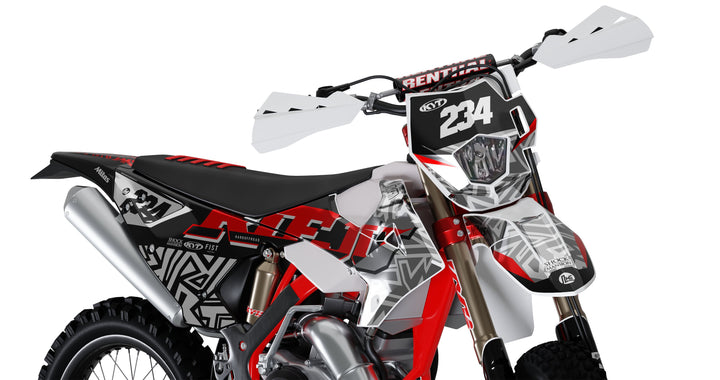 Chrome Black Retro Graphics Kit