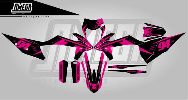 ktm pink piston graphics kit