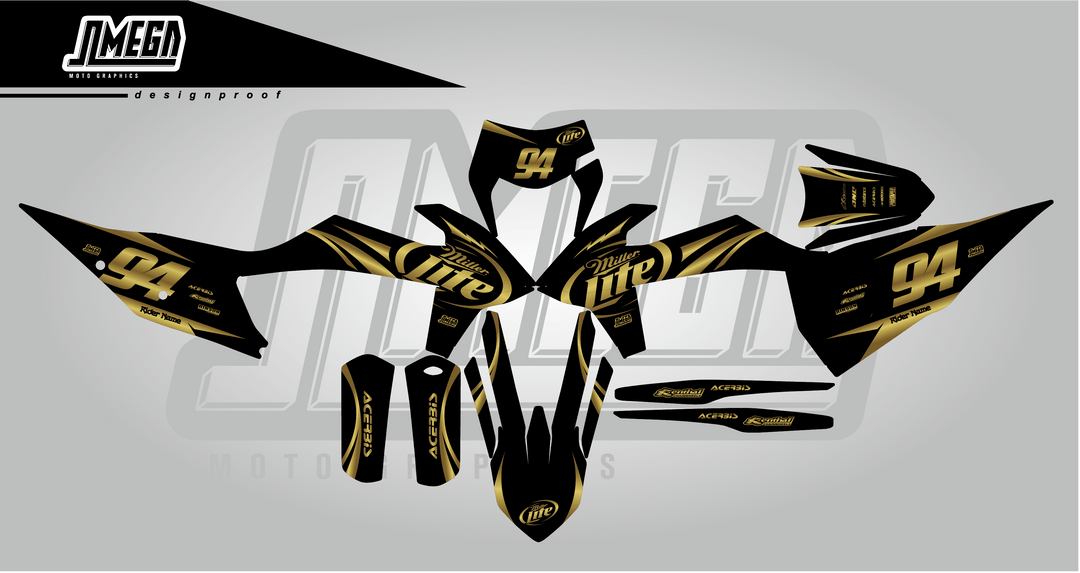 all bikes - miller gold and black