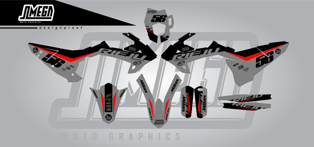 Rieju Grey Concept Graphics Kit