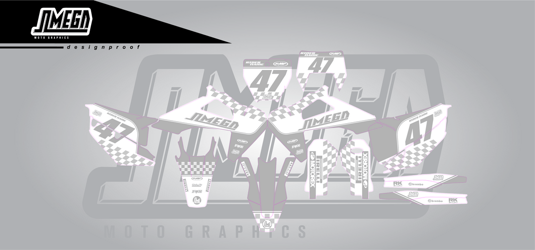 White Retro Graphics Kit