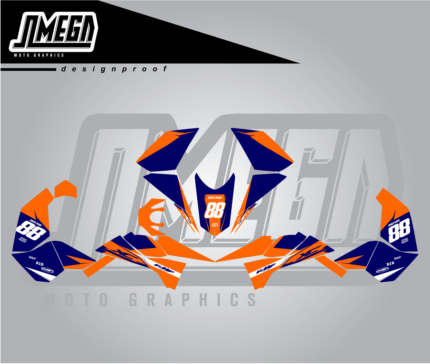 XC Flow Quad Graphics Kit – Omega Moto Graphics