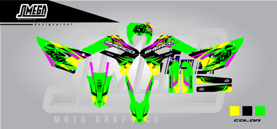 sherco se sef green rise and shine graphics kit