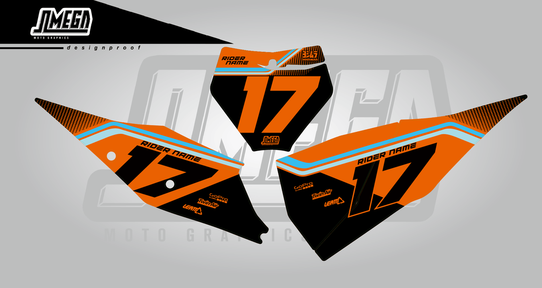ktm orange and blue number plates