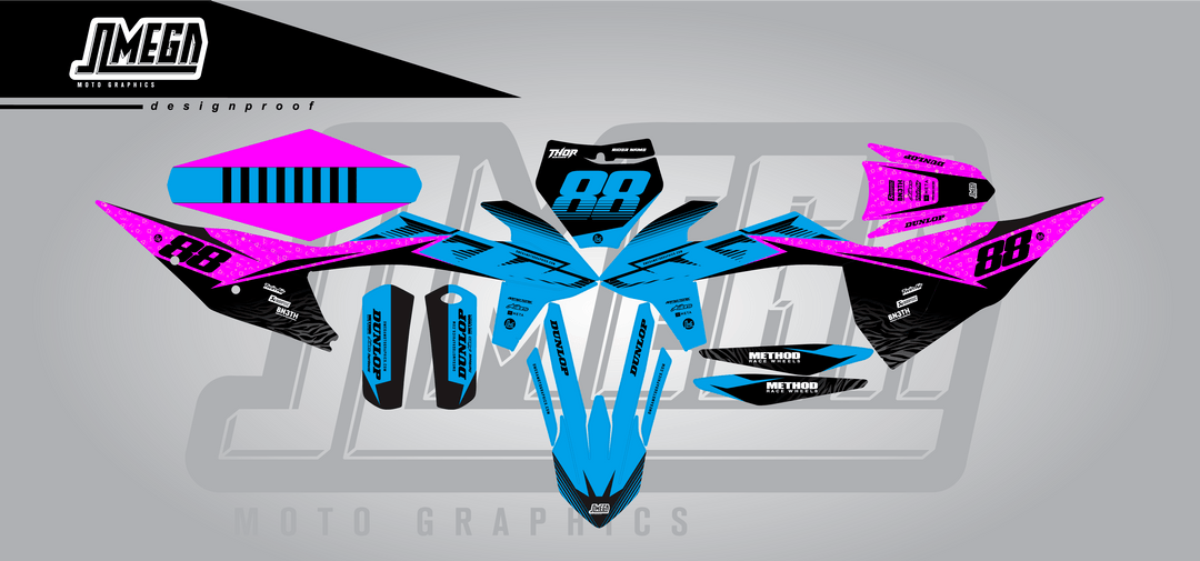 KayT Pink and Blue Factory Graphics Kit