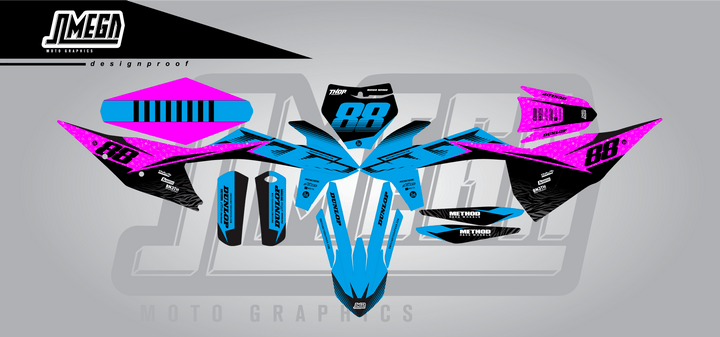 KayT Pink and Blue Factory Graphics Kit