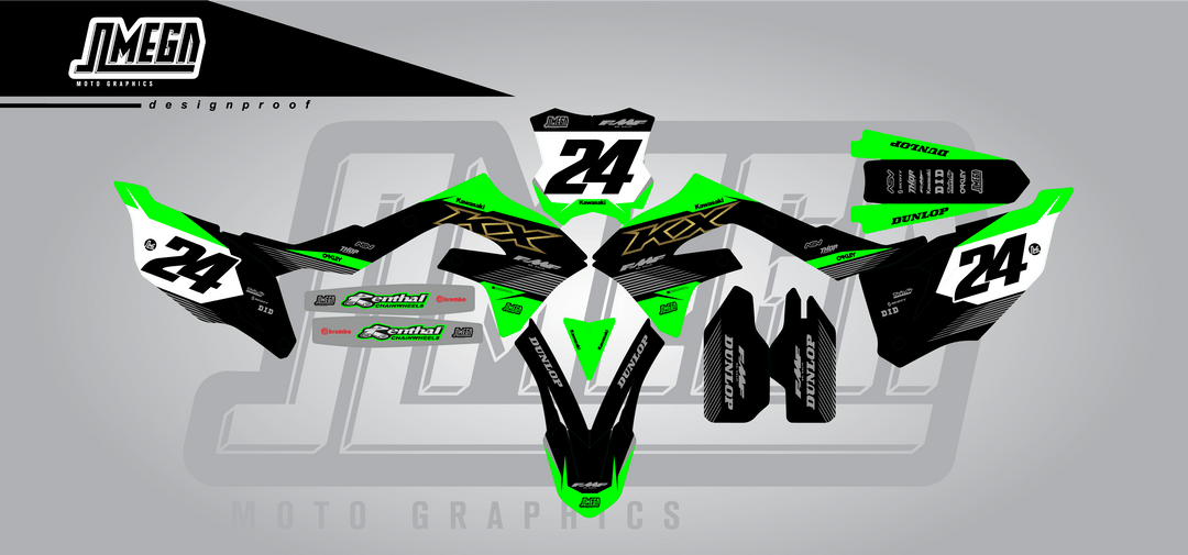 Kawasaki Black Factory Graphics kit