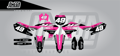 Yamaha Pink Factory Graphics Kit
