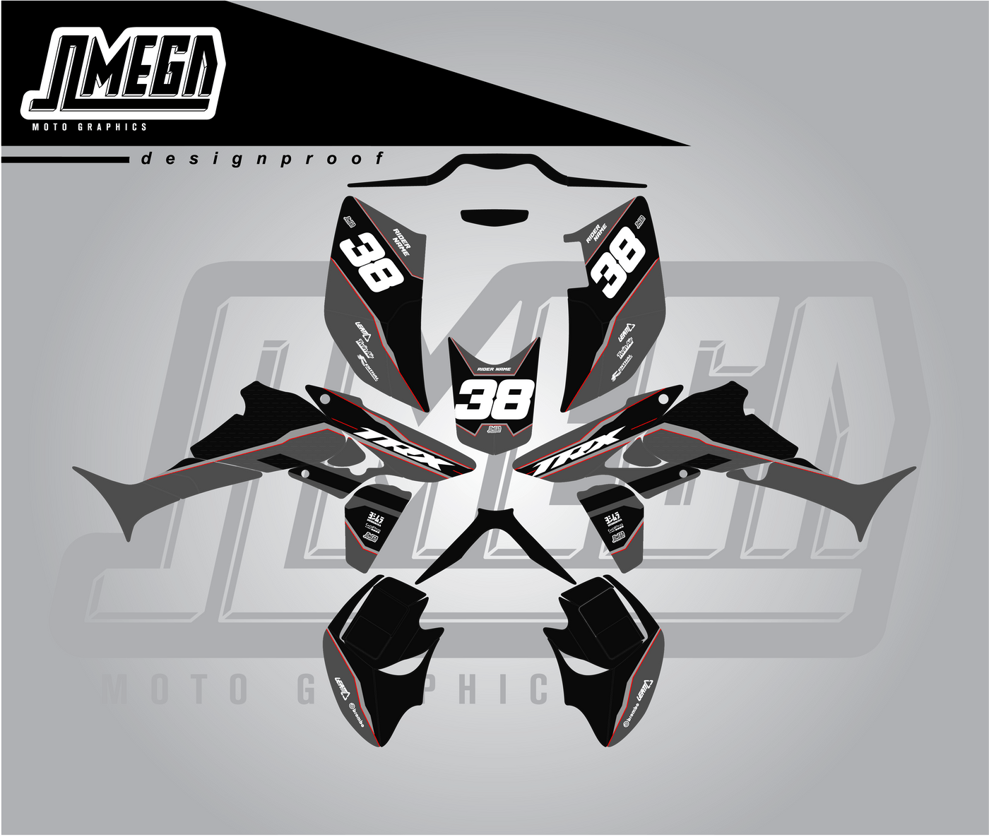 Clean Black Quad Graphics Kit – Omega Moto Graphics