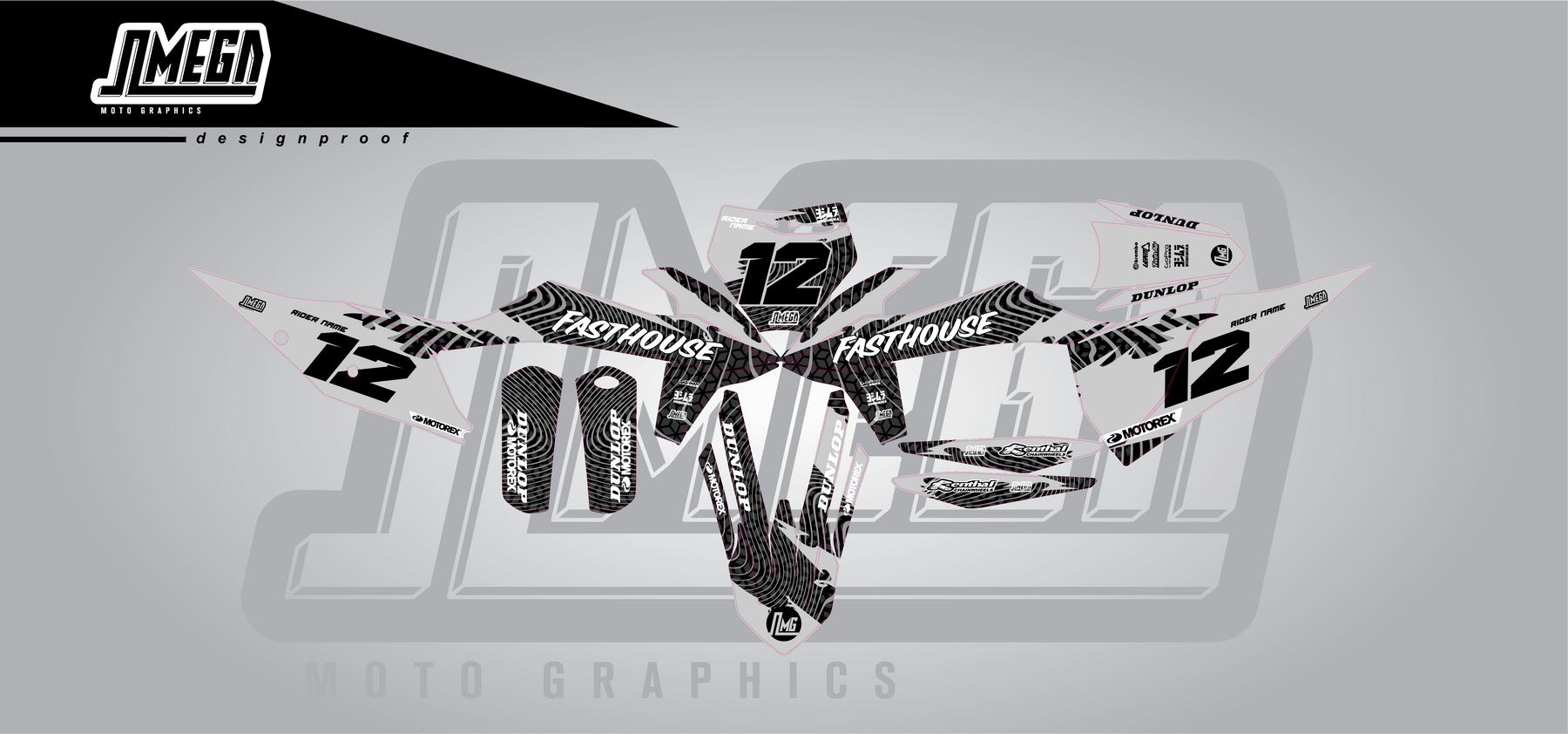 Ktm Graphics Examples Grey Fasthouse Graphics Kit | MX Graphics – Omega Moto Graphics