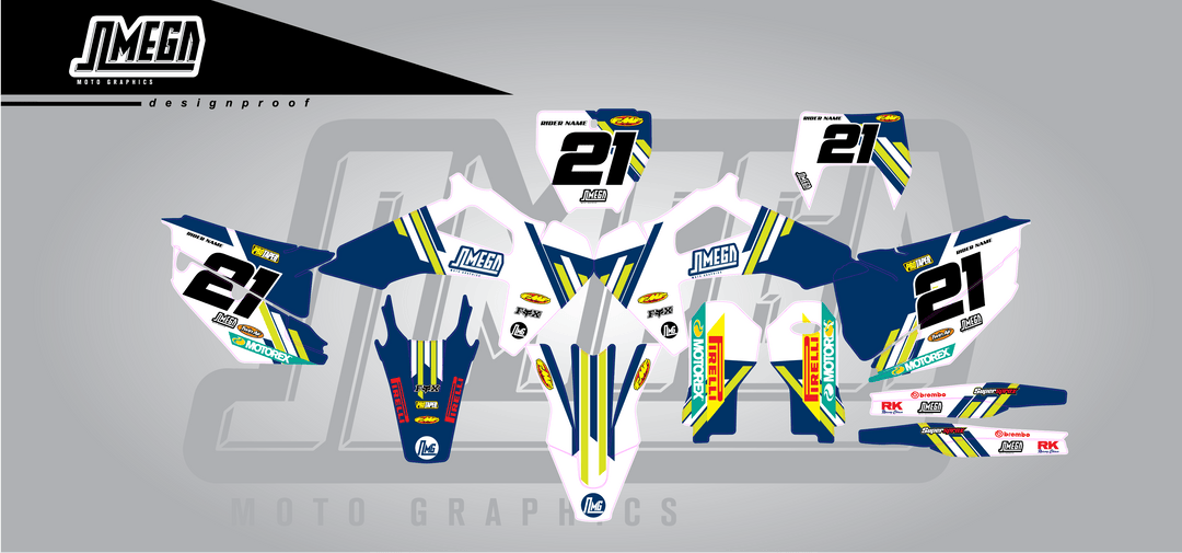 Husky Blue Factory Graphics Kit