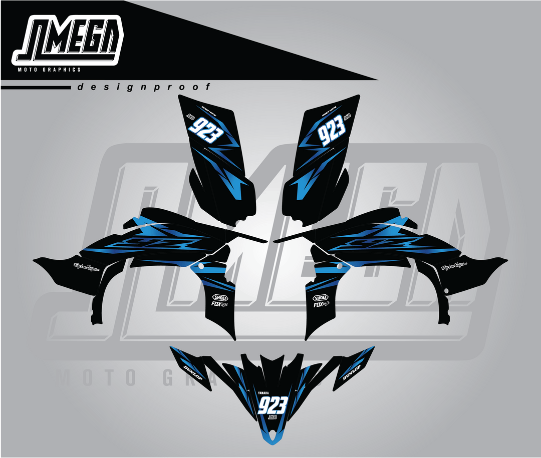 Metallic Blue Quad Graphics Kit
