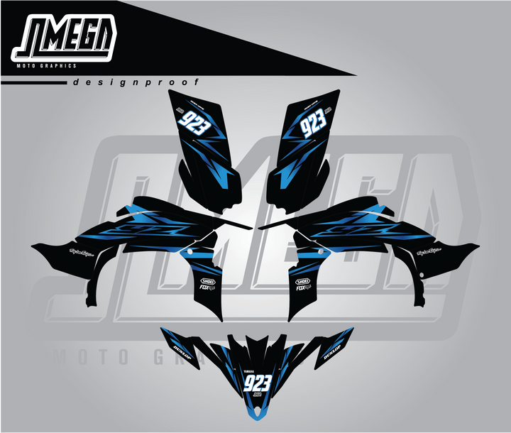 Metallic Blue Quad Graphics Kit