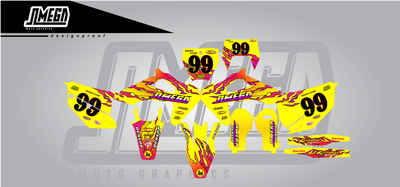 Yellow Retro Graphics Kit