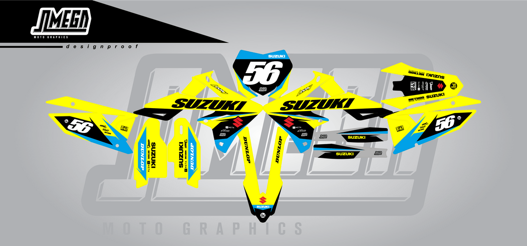 Suzuki Yellow Factory Graphics Kit