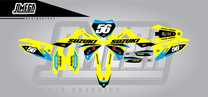 Suzuki Yellow Factory Graphics Kit