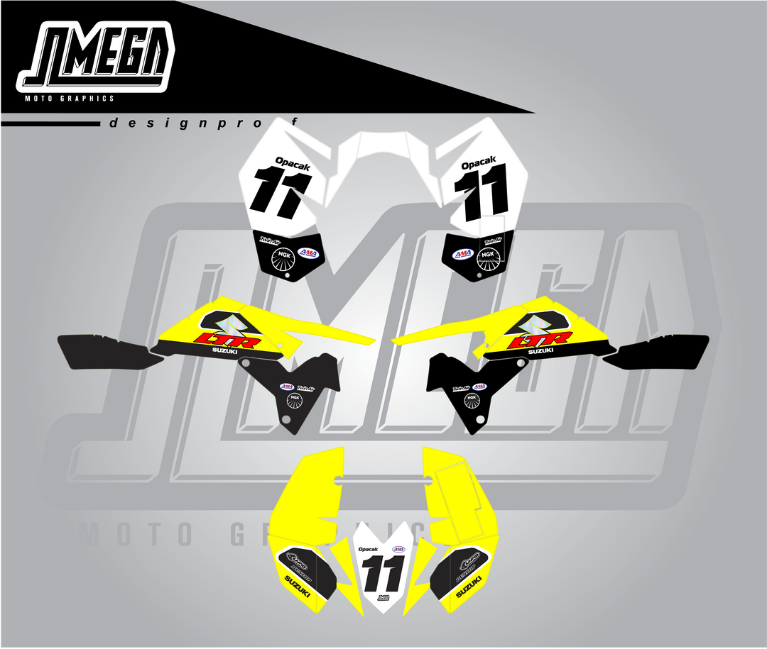 Yellow Quad/graphics Shiny Yellow Quad Graphics Kit | Quad & ATV Stickers – Omega Moto Graphics