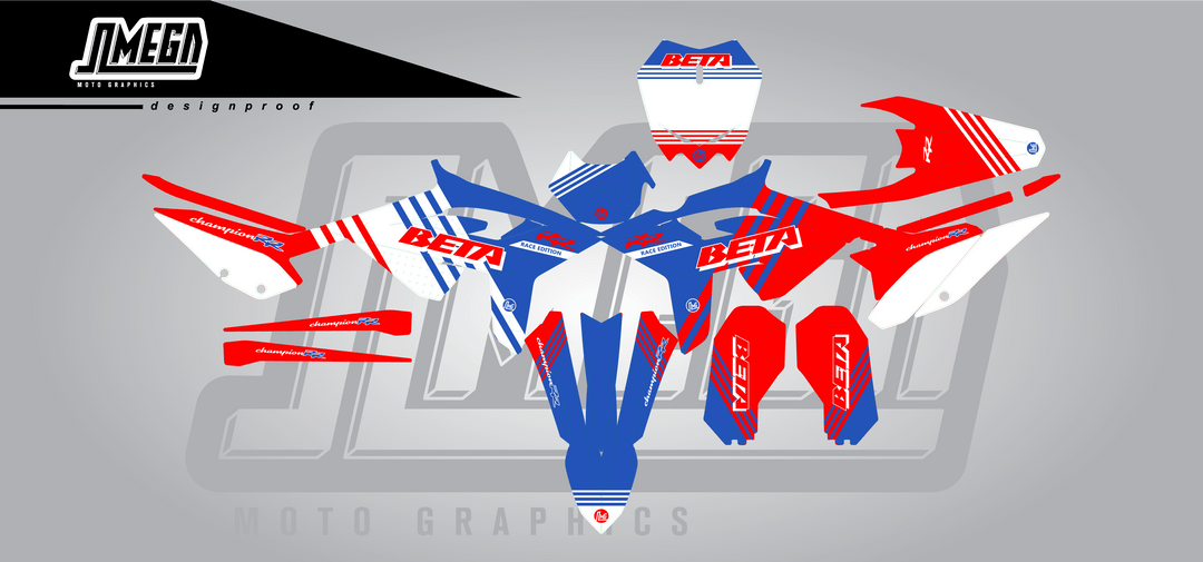 Beta Classic Red Graphics Kit