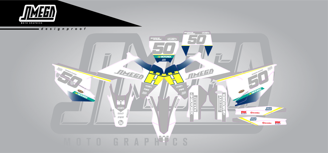 Husky White Factory Graphics Kit