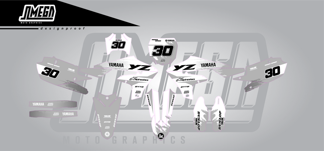 Yamaha Grey Factory Graphics Kit