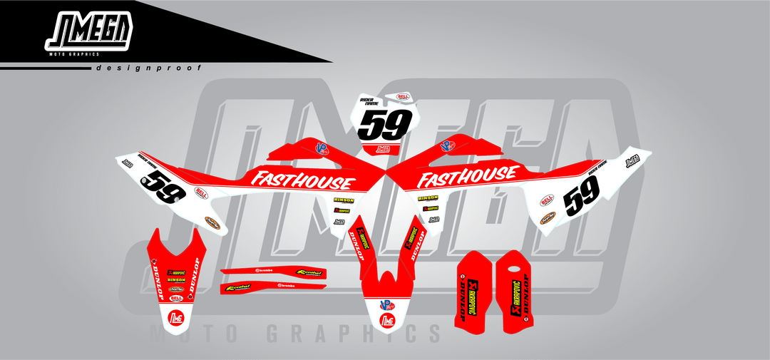 Red Retro Graphics Kit