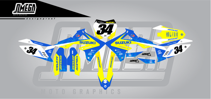 Suzuki Blue Factory Graphics Kit