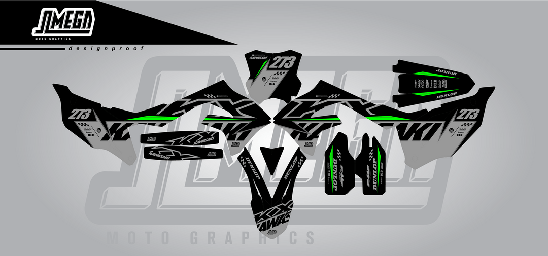 Kawasaki Grey Concept Graphics kit